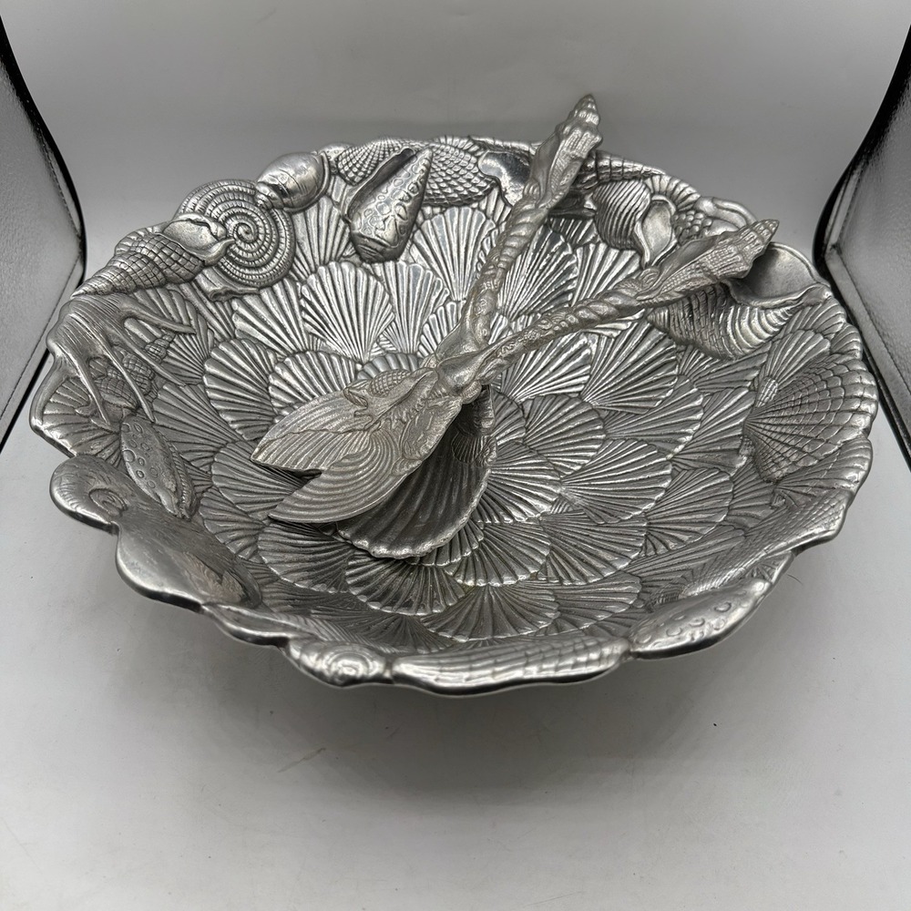 Arthur Court Seashell Nautilus Bowl - Dated 1993 - 14 inch diameter